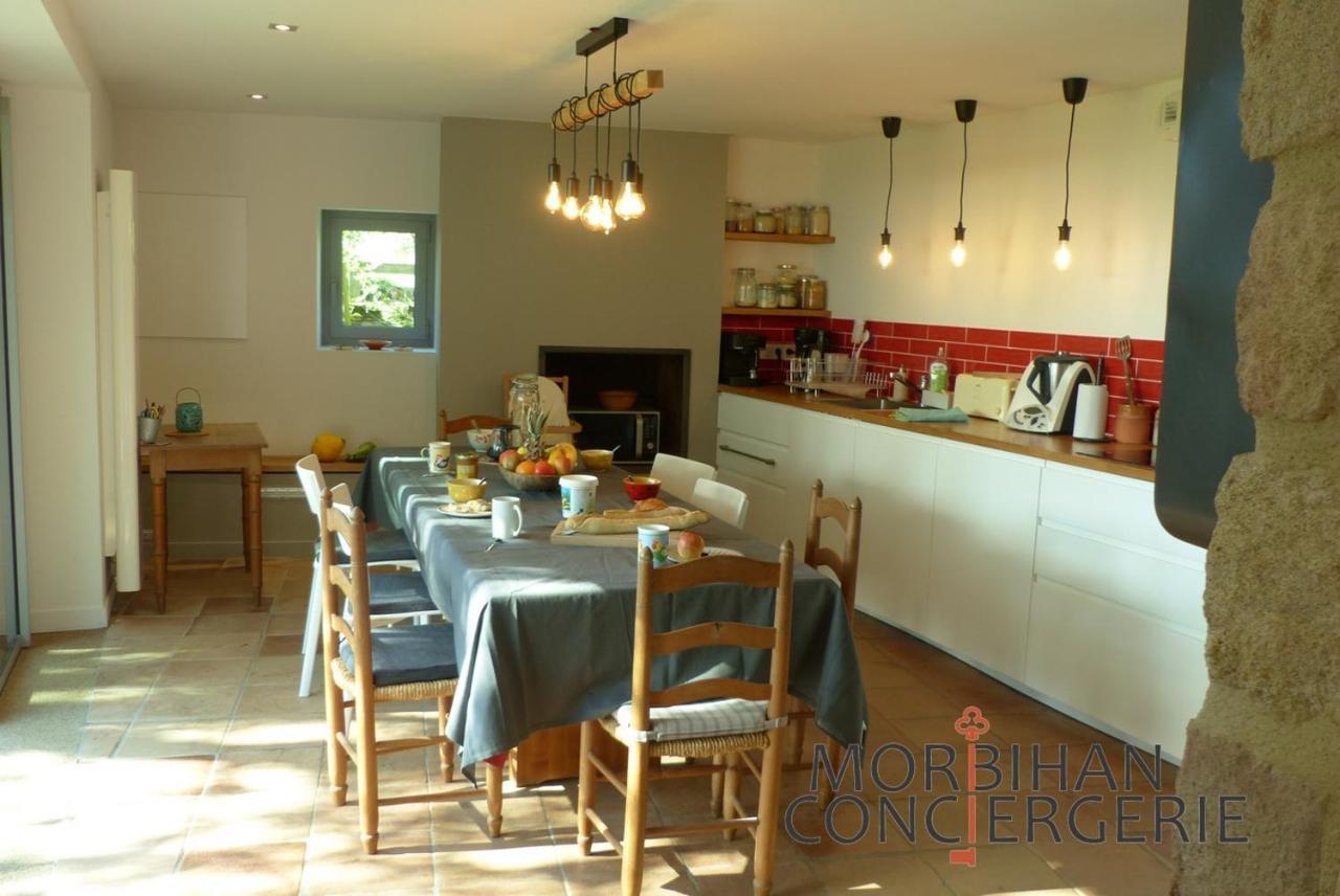 Belle Longere En Campagne A Larmor Baden Villa Ngoại thất bức ảnh